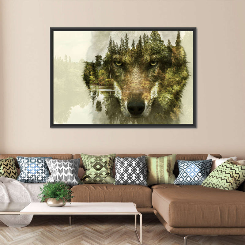 Wolf Head Silhouette Wall Art