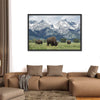 Grazing Teton Bison Wall Art