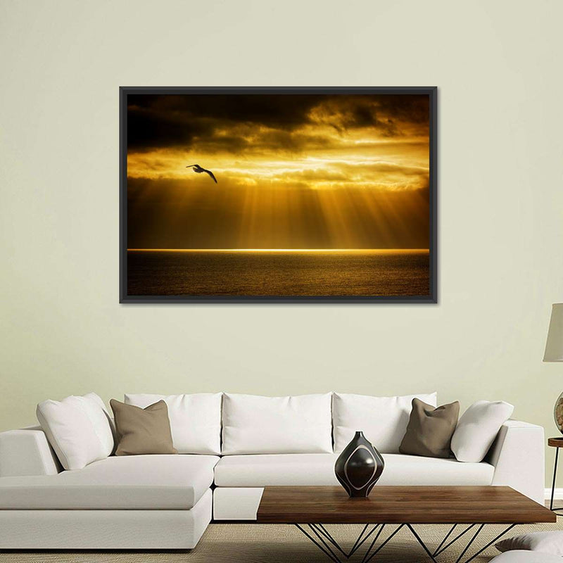 Golden Ocean Sky Wall Art