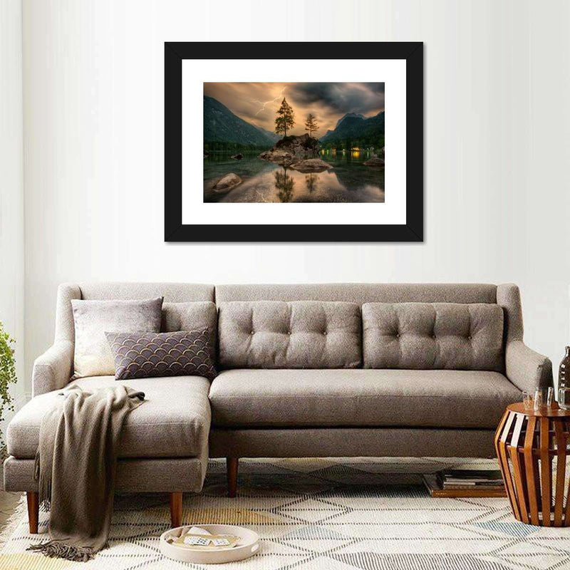 Magical Lakeside Mountain Wall Art