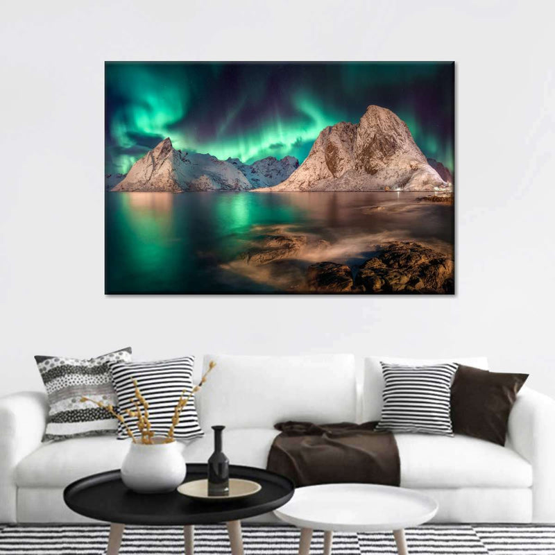 Swirling Moskenes Aurora Wall Art