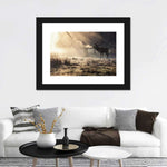 Wild Deer In Snow Wall Art