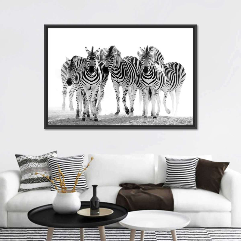 Zebras On The Move Wall Art