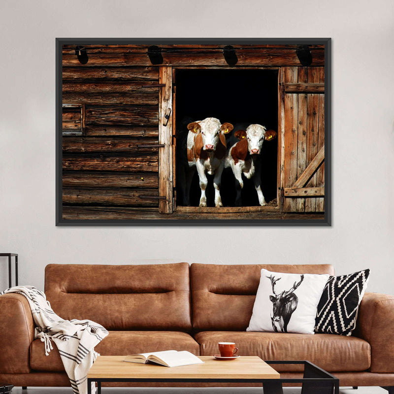Pair Of Cows Wall Art