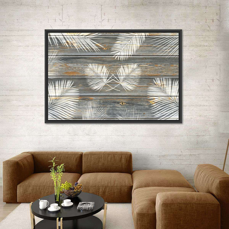 Wooden Palm Leaves Wall Art