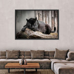 Lounging Black Panther Wall Art