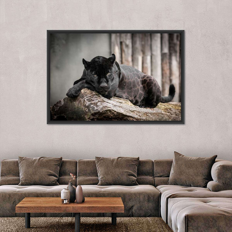 Lounging Black Panther Wall Art