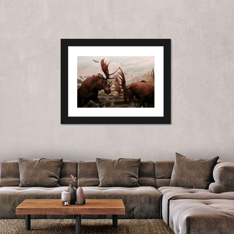 Moose Battle Wall Art