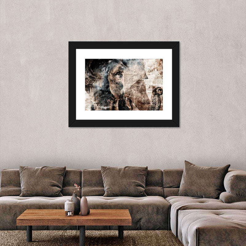 Textured Elephant Wall Art