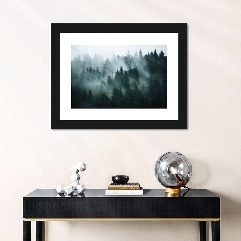Misty Fir Forest Wall Art