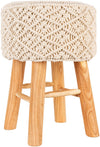 Huittinen Cream Ottoman