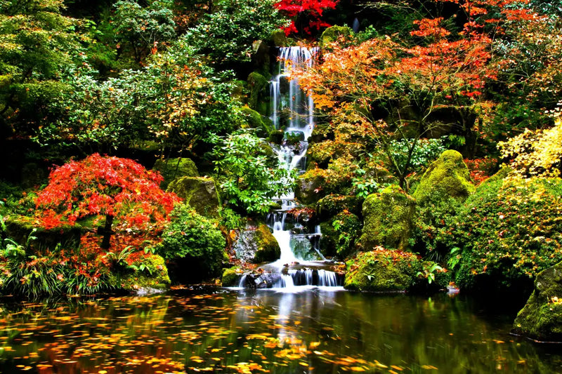 Mesmerizing Japanese Waterfall Wall Art
