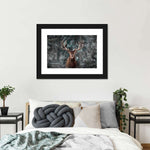 Snowy Noble Deer Wall Art