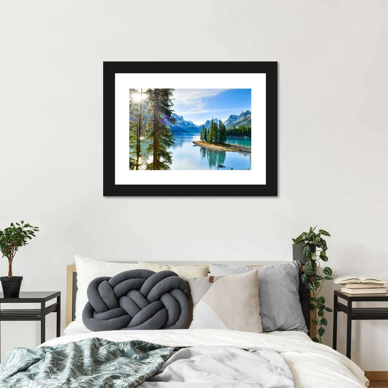 Sunny Maligne Lake Wall Art
