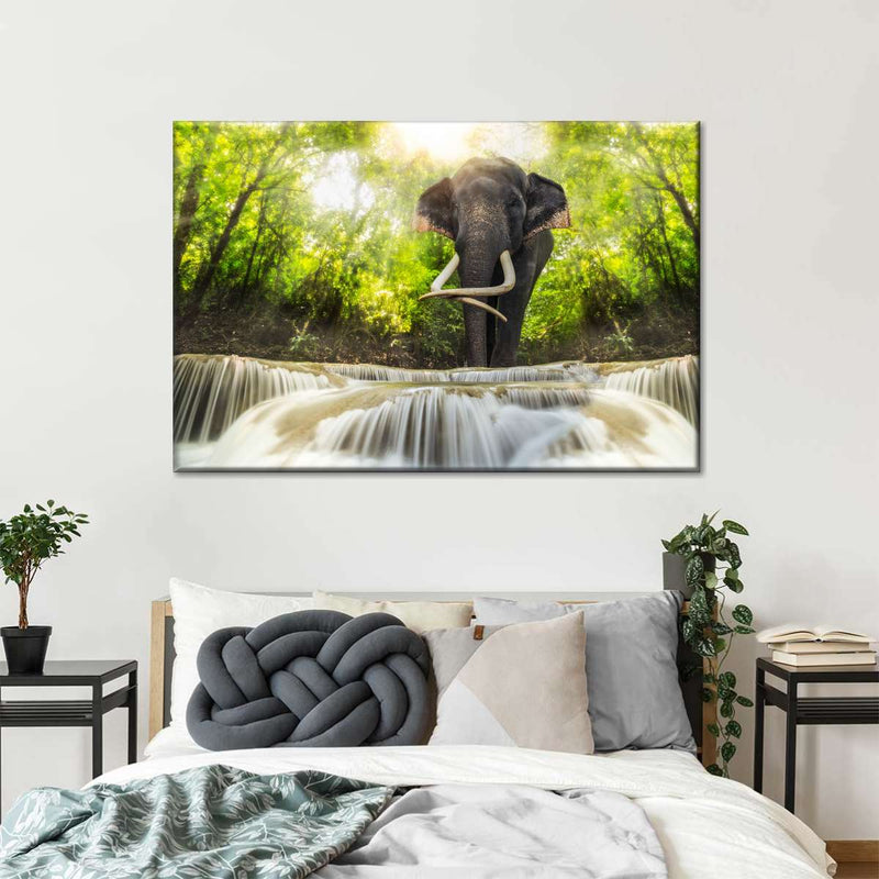 Waterfall Elephant Wall Art