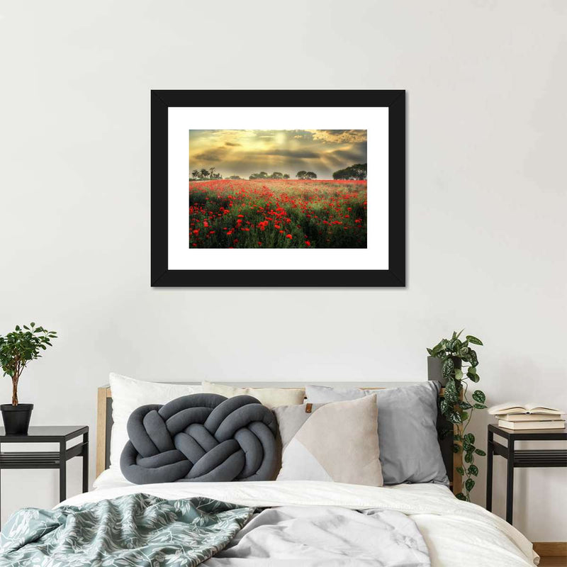 Scandinavian Poppy Field Wall Art