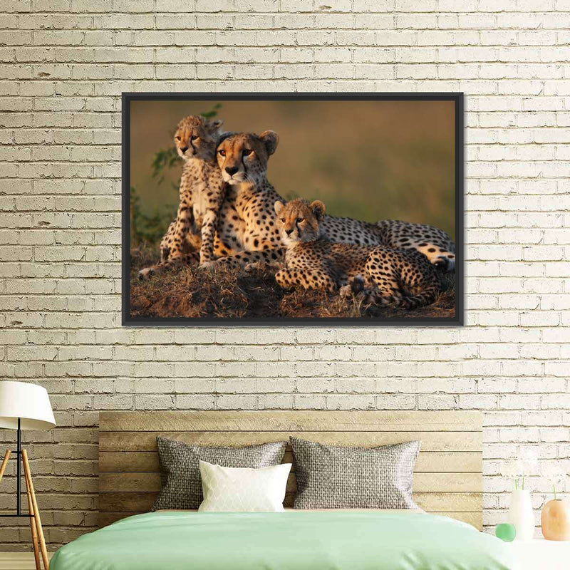 Safari Cheetah Family Wall Art