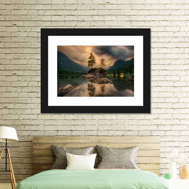 Magical Lakeside Mountain Wall Art