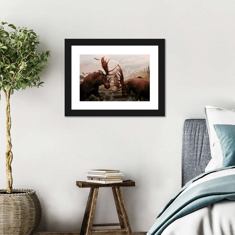 Moose Battle Wall Art