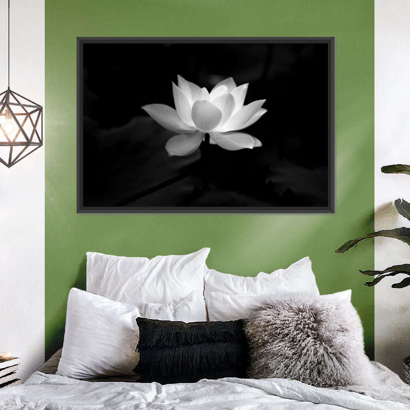 Lotus Flower Monochrome Wall Art