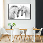 White Horse Couple Wall Art