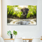 Waterfall Elephant Wall Art