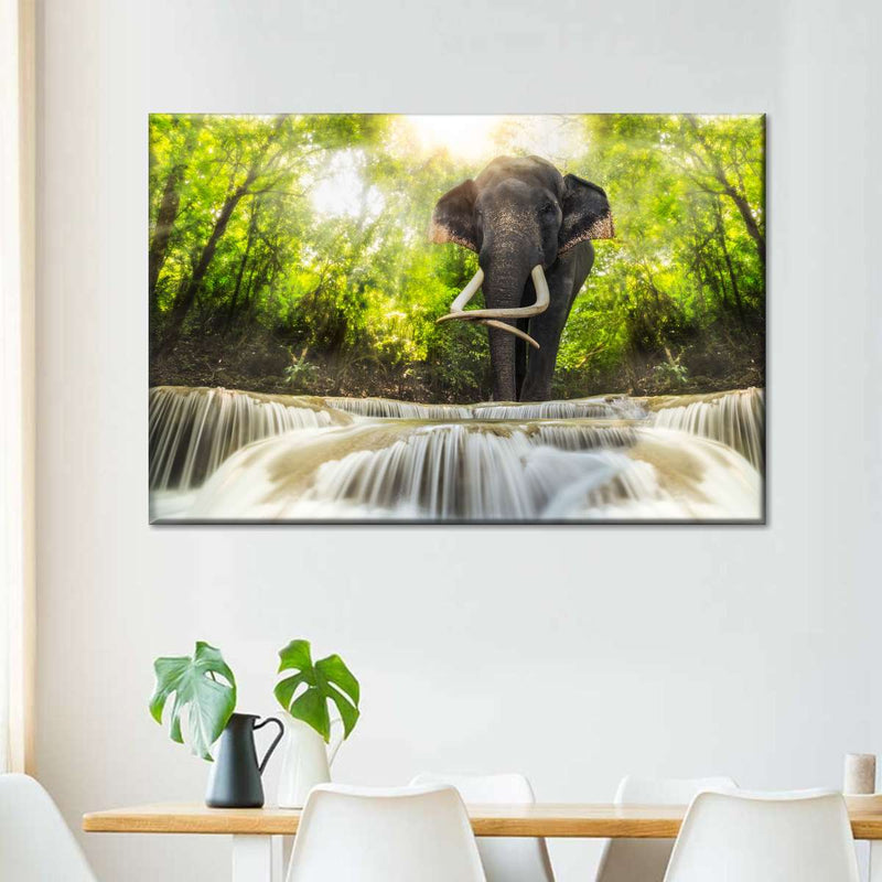 Waterfall Elephant Wall Art