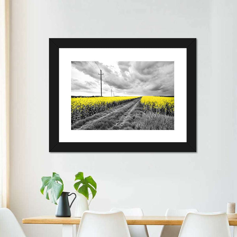 Pop Yellow Flower Field Wall Art