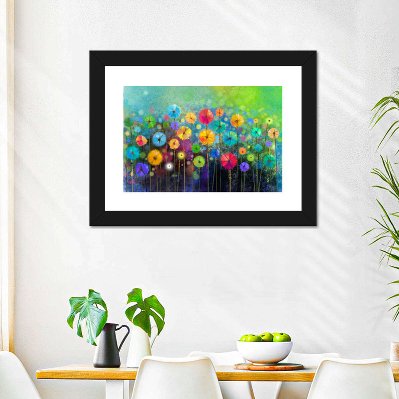 Rainbow Flowers Wall Art