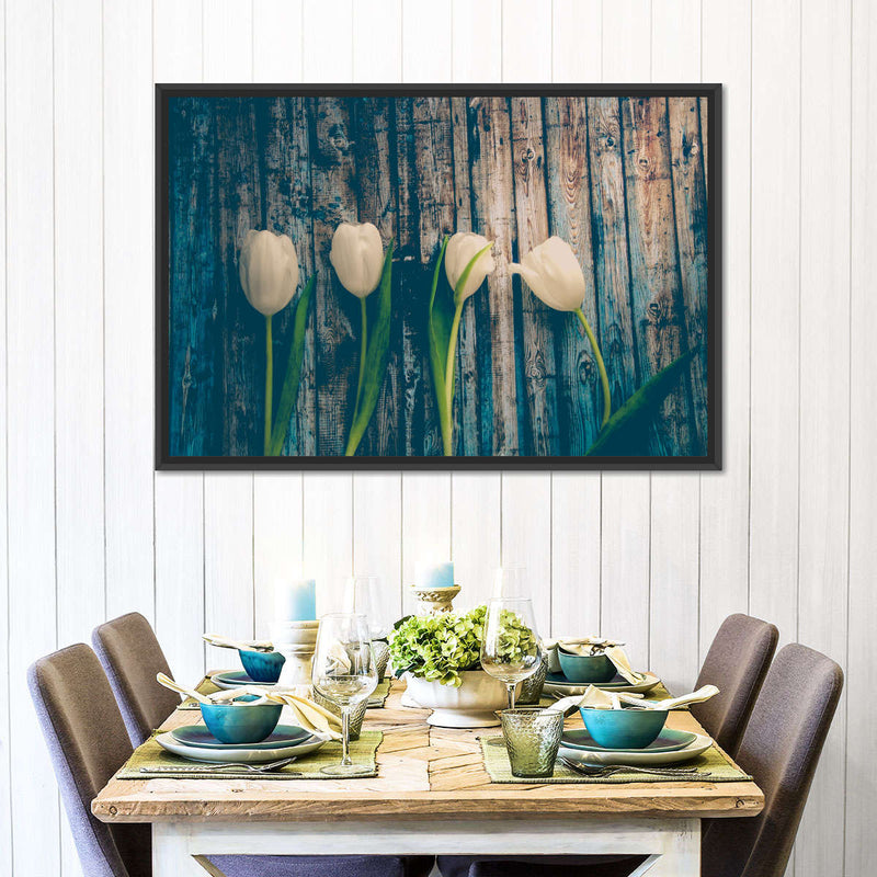 Pristine White Tulips Wall Art