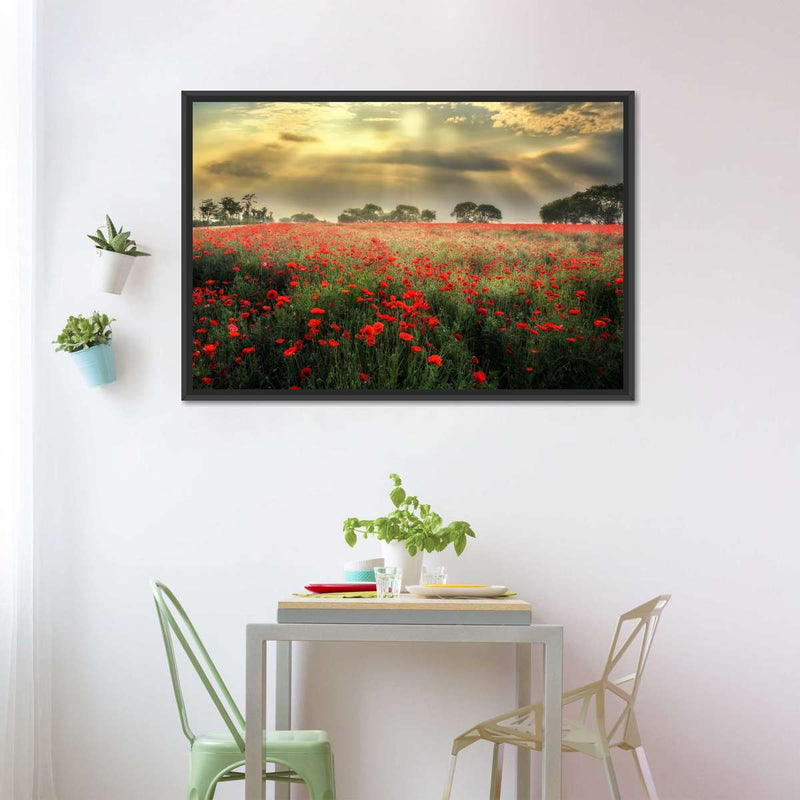 Scandinavian Poppy Field Wall Art