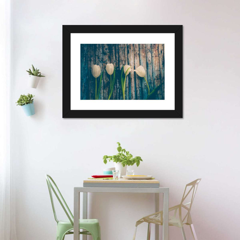 Pristine White Tulips Wall Art