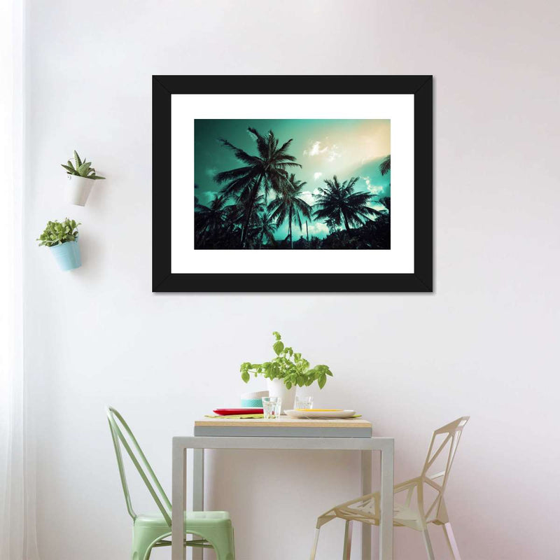 Retro Style Palm Trees Wall Art
