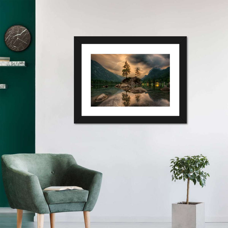 Magical Lakeside Mountain Wall Art