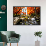 Stunning Autumn Waterfall Wall Art