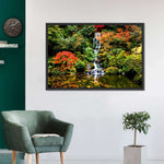 Mesmerizing Japanese Waterfall Wall Art