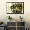 Wolf Head Silhouette Wall Art