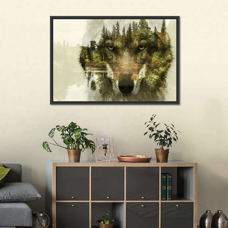 Wolf Head Silhouette Wall Art