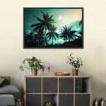Retro Style Palm Trees Wall Art