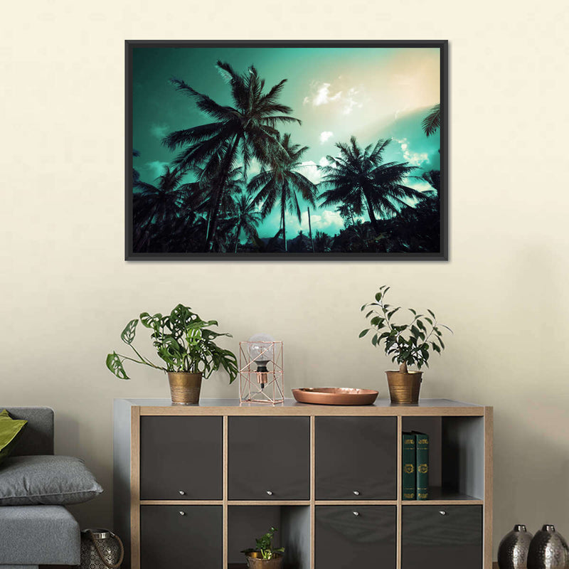 Retro Style Palm Trees Wall Art
