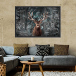 Snowy Noble Deer Wall Art
