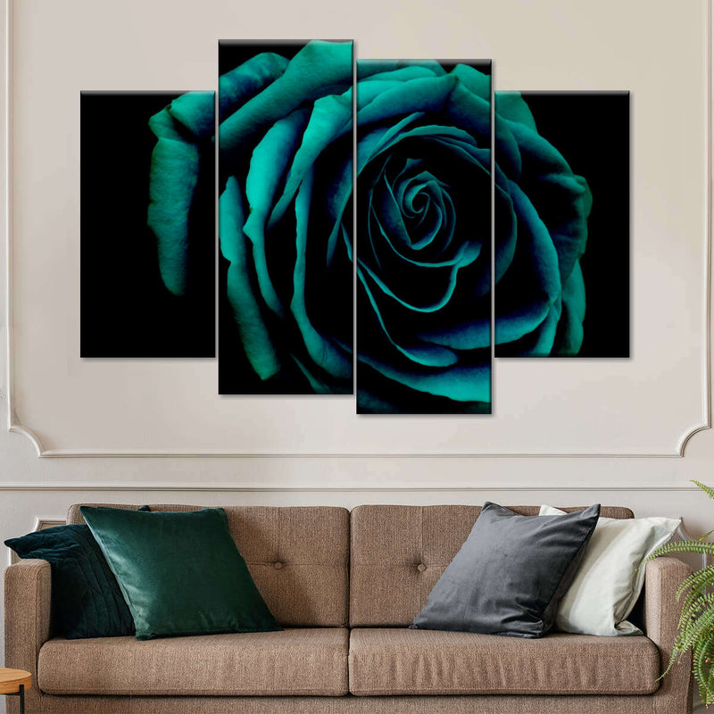 Green Flower Wall Art