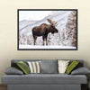 Snowy Moose Wall Art