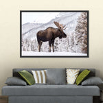Snowy Moose Wall Art