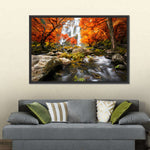 Stunning Autumn Waterfall Wall Art