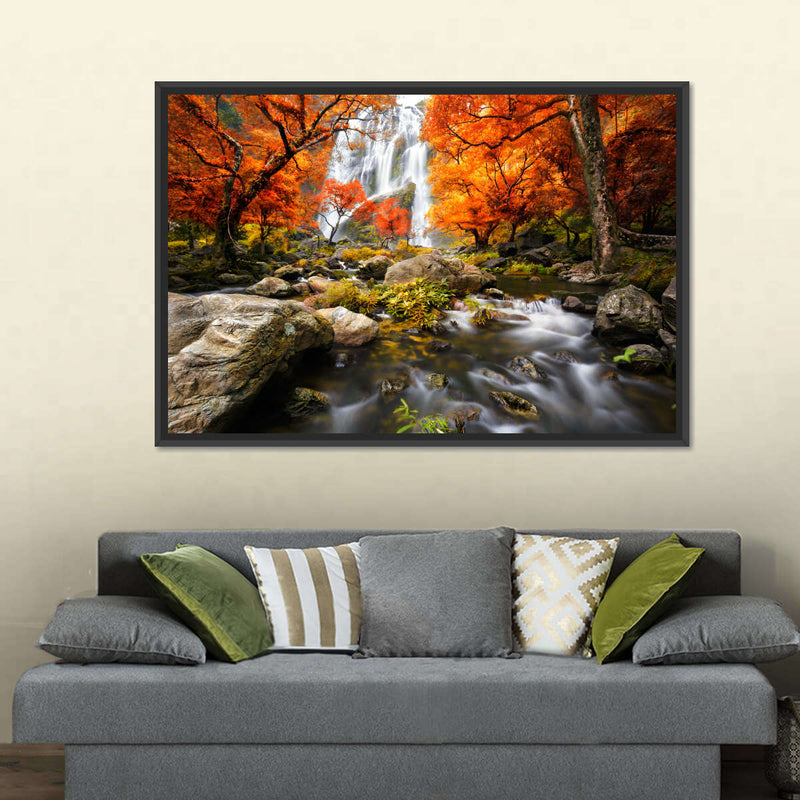 Stunning Autumn Waterfall Wall Art