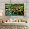 Zen Lakeside Bonsai Trees Wall Art