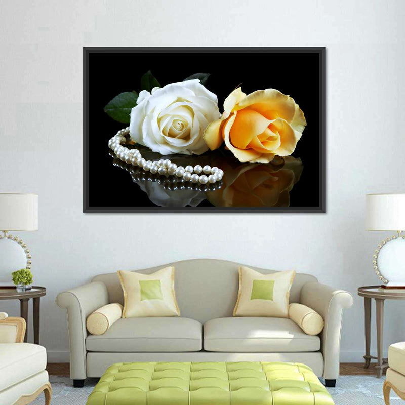 Pearls And Roses Wall Art