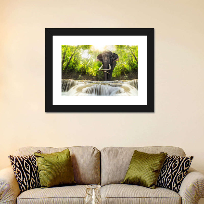Waterfall Elephant Wall Art