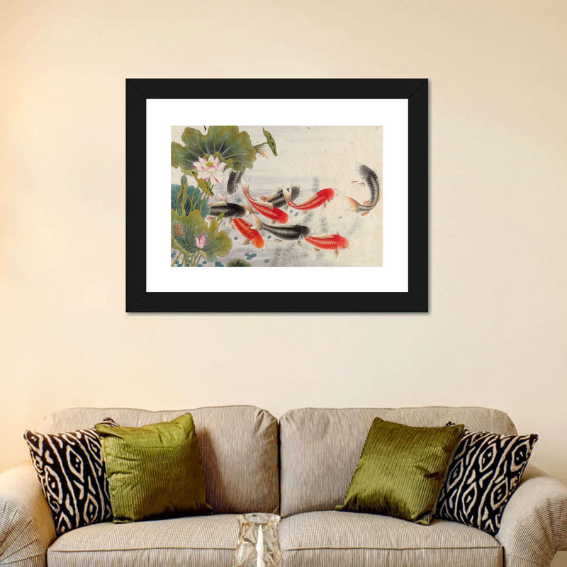 Japanese Koi Pond Wall Art